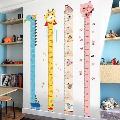 Wallpaper self-adhesive children's room decoration height wall stickers cartoon kids baby measuring ruler height stickers can be removed