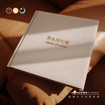 Customized linen wedding photo album LOGO bronzing to mount commemorative album photo book album art paper printing