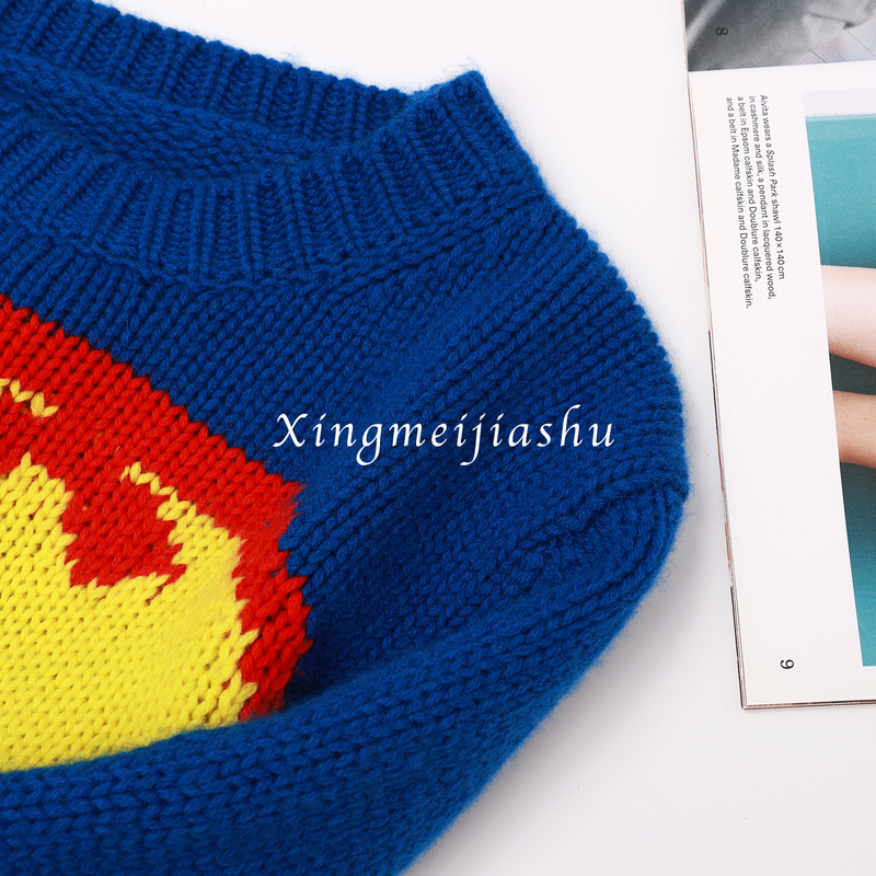 Trendy and Luxurious! Classic and Retro! Color-Blocked Letter Jacquard Wool Cashmere Knit Sweater for Women Trendy and Luxurious! Classic and Retro! Color-Blocked Letter Jacquard Wool Cashmere Knit Sweater for Women