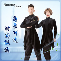 Art Champ Dance New Latin Dance Practice Womens Adult Sailors Dance Long Sleeve Cardiovert Blouse Blouse Dancer Dancing Jacket