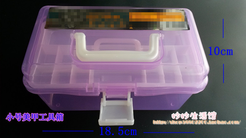 Hộp lưu trữ hộp công cụ Nail Hộp nhỏ lớn nhiều lớp bằng nhựa nhiều lớp trong suốt Hộp sơn trị liệu Một hộp công cụ dụng cụ nail