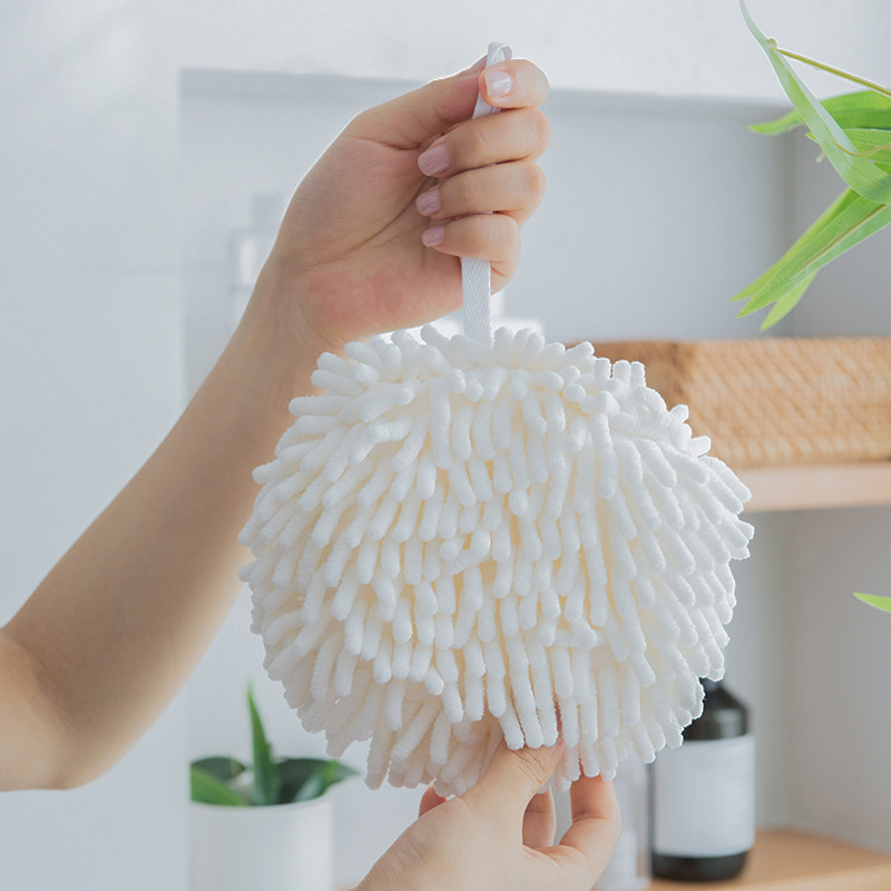 Chenier hand ball absorbent towel thickened kitchen hand towel toilet hanging hand towel Nordic quick-drying towel