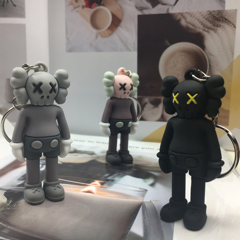 Kaws X Sesame Street Uniqlo Collaboration Violent Bear Doll Keychain Ins Backpack Pendant