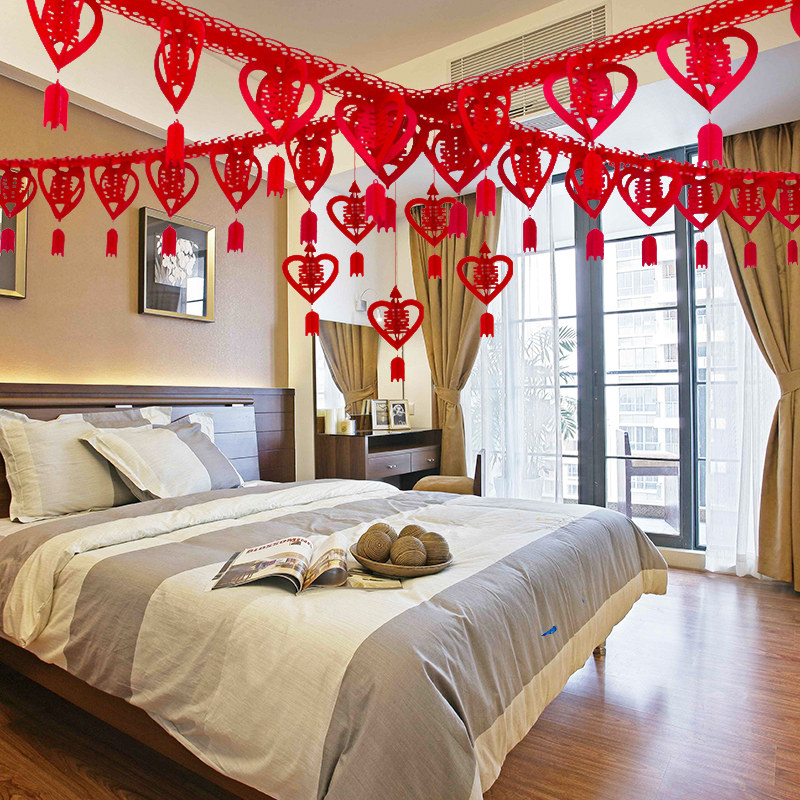 Wedding House Bedroom Wedding Arrangement Wedding decoration Romantic Wedding wedding Supplies Grand All-New Room Creative Heineword Lachflower Suite