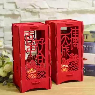 Wedding hall decoration, festive supplies, wedding wedding creative non-woven wedding couplet decoration, pair