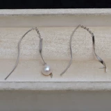 Длинные серьги с кисточками из жемчуга, аксессуар, аксессуары, серебро 925 пробы, простой и элегантный дизайн