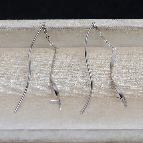 S925, длинные серьги с кисточками из жемчуга, аксессуар, аксессуары, серебро 925 пробы, простой и элегантный дизайн, DIY