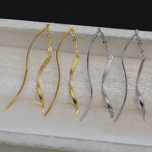 S925, длинные серьги с кисточками из жемчуга, аксессуар, аксессуары, серебро 925 пробы, простой и элегантный дизайн, DIY