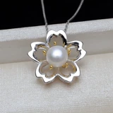 S925 серебряная подвеска с цветком сливы, разделенная по цветам, голова, нижняя опора, жемчуг 7-8, ожерелье из волос плода, кулон, аксессуары «сделай сам», пустая поддержка, тренд 5483