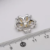 S925 серебряная подвеска с цветком сливы, разделенная по цветам, голова, нижняя опора, жемчуг 7-8, ожерелье из волос плода, кулон, аксессуары «сделай сам», пустая поддержка, тренд 5483