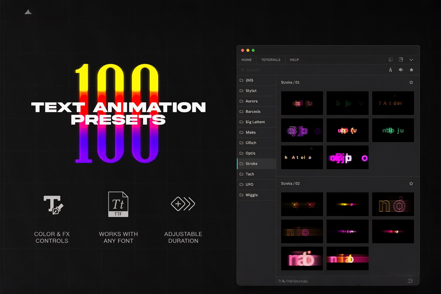 【PR脚本】100个创意文字标题特效动画预设 100 Text Presets for Premiere Pro