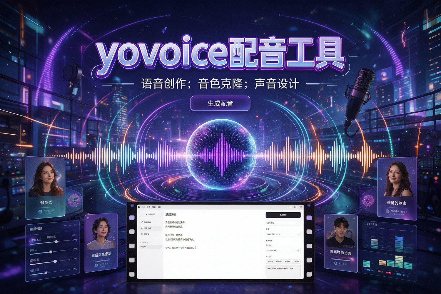 yovoice：本地配音工具箱，支持音色克隆与情绪控制，专为旁白、有声书和视频配音打造