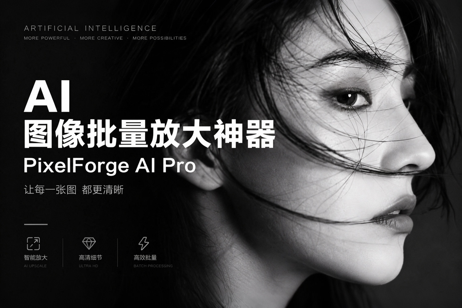 AI 图像批量放大神器!PixelForge AI Pro v1.0.1 中文汉化版 批处理、多模型、全离线,打造本地 AI 放大工作流