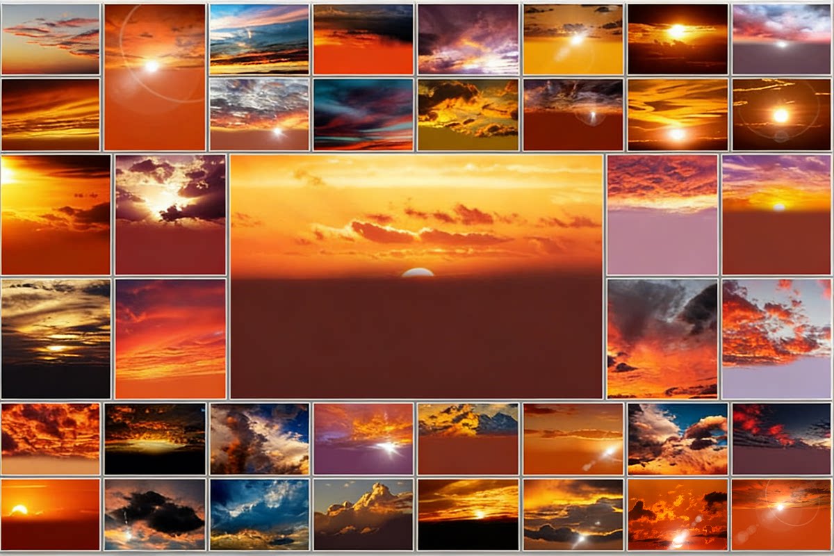 【天空素材】105张高清摄影后期日落日出天空叠加合成素材