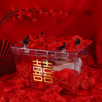 Marriage tricky props groom wedding wedding wedding best man blocking door game creative Net red wedding shoes box with lock artifact