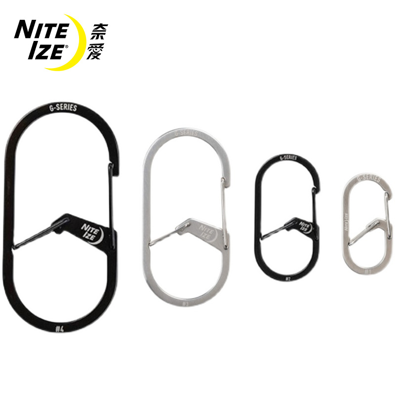 Nay love NiteIze convenient hanging buckle G type stainless steel backpack hook water glass buckle key button Kettle Buckle Mountaineering Buckle-Taobao