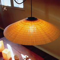 Personality creative B & B Hotel Tea Room Aisle Nordic Simple Restaurant Hand Woven Natural Bamboo Art Chandelier