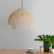 Zen bamboo chandelier bamboo lamp new Chinese Lantern Hotel tea staircase Japanese rattan art hand woven B & B lamps