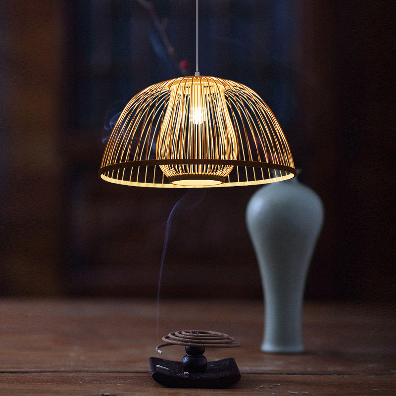 Nordic Ins Nets Red Chandelights Bamboo dining hall lamp tatami tea room Creative artisanal bar Aisle Pendant Lantern