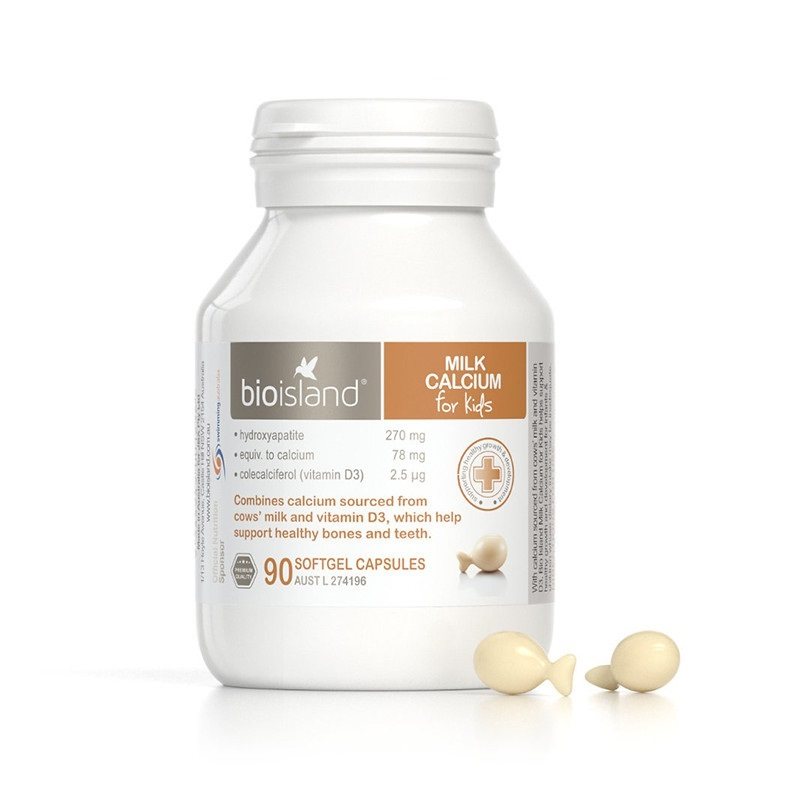 Bio island milk calcium calcium supplement for infants and young children imported from Australia liquid calcium calcium tablets for infants and children 90 capsules