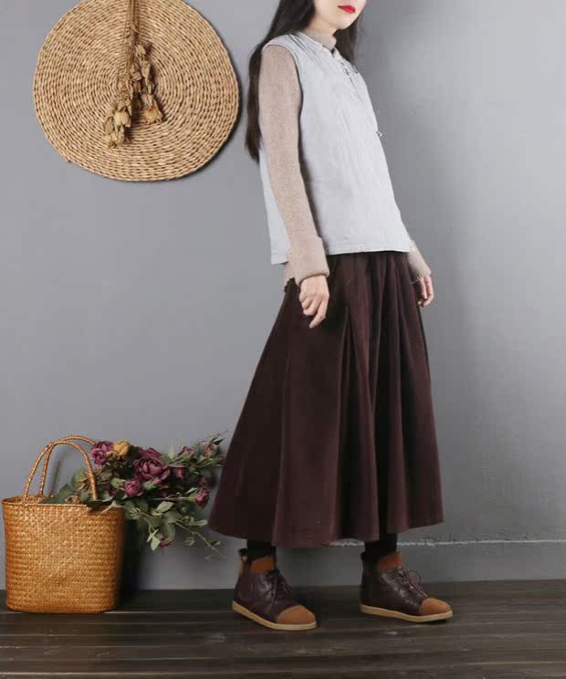 Trung Quốc phong cách retro fan hâm mộ khóa quilted vest nữ mùa thu và mùa đông Trung Quốc cotton và vải lanh quần áo áo vest áo khoác dạ nữ ngắn