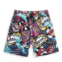 Quick-dry hot spring swimming pants beach pants couples set mens Tide brand loose shorts seaside vacation big pants