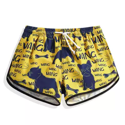 Quick-drying beach pants women's seaside vacation can be used to prevent embarrassment swimming pants tide loose casual couples hot spring shorts