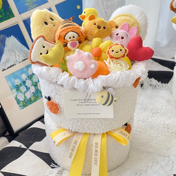 Winnie the Pooh Doll Bouquet Tigger Doll Creative Birthday Graduation ຂອງຂວັນວັນຄຣິດສະມາດ