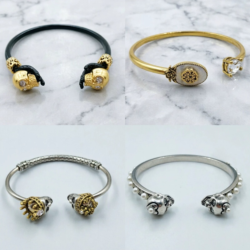 Vintage Punk Style European and American Mcqueen-Inspired Everyday Casual Bracelet with a Sense of Design and Branding