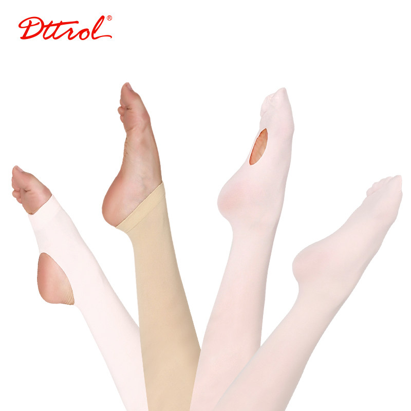 Flute Peacock adult children dig holes full foot with waist pantyhose female professional dance socks ballet Big Sox to test children