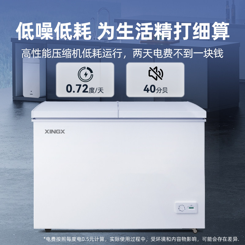 Star Freezer Household Refrigerator Commercial Large-Capacity Refrigeration and Freezing Dual-Use Small Dual-Temperature Freezer