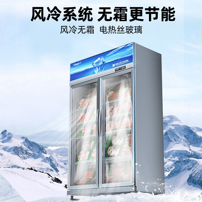 Star Refrigerator Beverage Cabinet Convenience Store Refrigerated Display Cabinet Supermarket Commercial Refrigerator Vertical Display Freezer