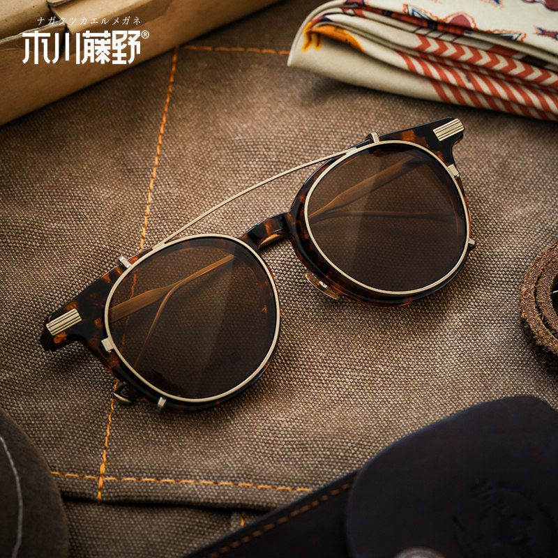 Black frame spectacle frame male can be equipped with degree myopia finished spectacle frame fashion comeback turtle sun glasses female tide