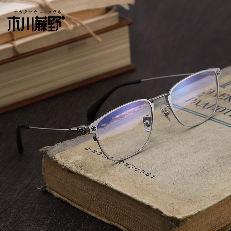 Okawa Fuji Glasses frame can be equipped with lens pure titanium ultra-light near-vision glasses retro face