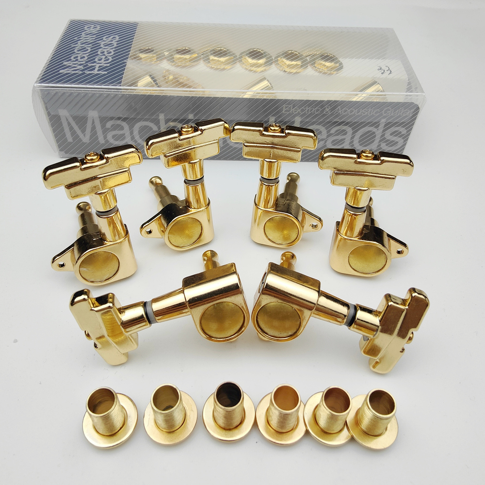 Han Produces Golden Jinho Bilateral Electric Guitar Folk Songs Wood Guitar Trapetian head button curly string instrumental string button J109