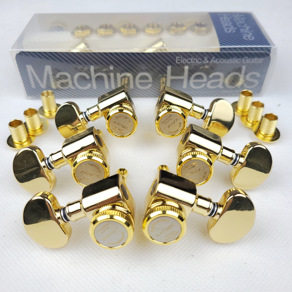 Taiwan-made double-sided electric guitar Folk acoustic guitar lock string head button reel string button String shaft Gold right angle