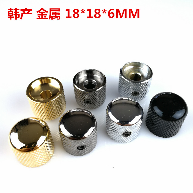 Han Produced Electric Guitar Bass Knob Cap Potentiometers Electronic Cap Volume Sound Color Metal Knob With Adjustment Screw