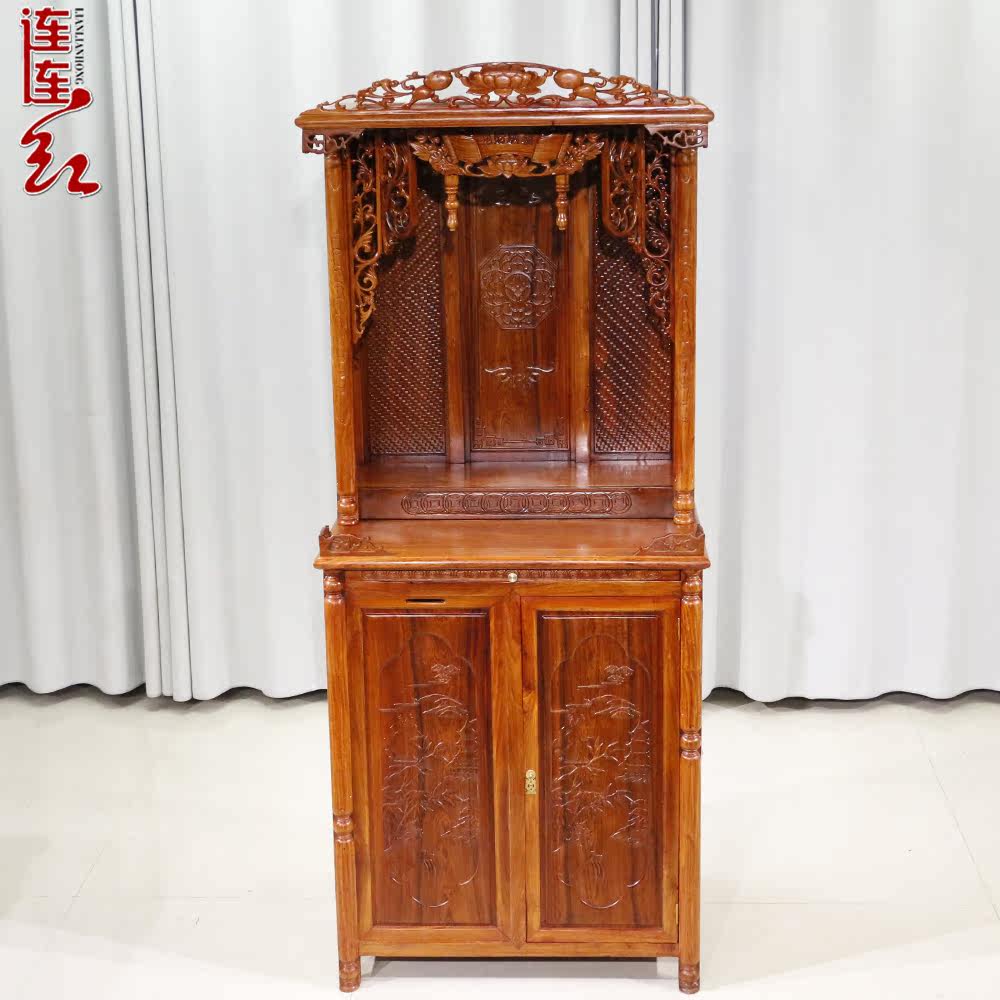 Mahogany furniture Myanmar rosewood shrine big fruit rosewood solid wood Chinese-style table offering stand vertical shrine