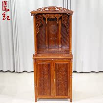 Mahogany furniture Burmese rosewood Buddha shrine large fruit rosewood solid wood Chinese offering table offering platform standing shrine