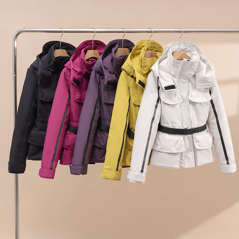 2026 New European Style White Duck down Jacket, Slim-Fit Hooded Thickened Coat, Similar to Yang Mi's Style, Ski Jacket 2026 New European Style White Duck down Jacket, Slim-Fit Hooded Thickened Coat, Similar to Yang Mi's Style, Ski Jacket