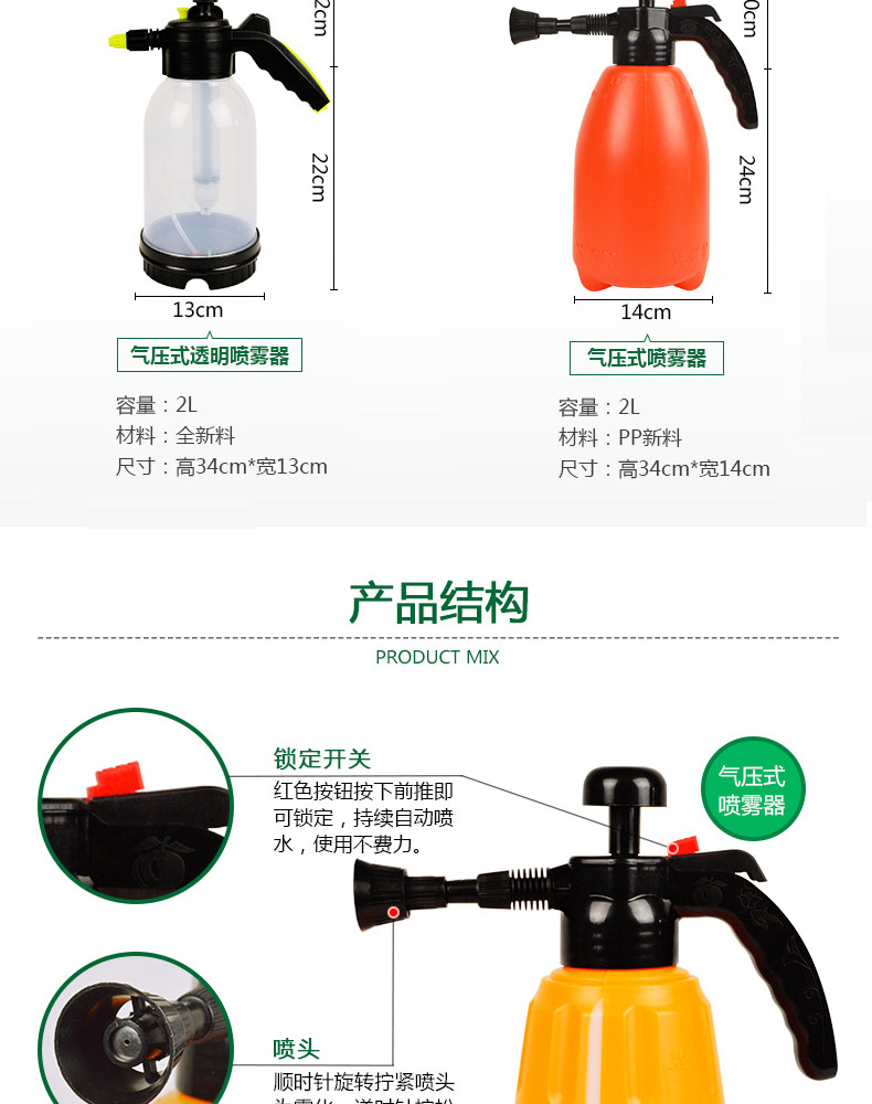 家庭用消毒スプレースプレーポット大容量花やり注射洗車スプレーポット手押しプラスチック小型スプレー,タオバオ代行-チャイナトレーディング