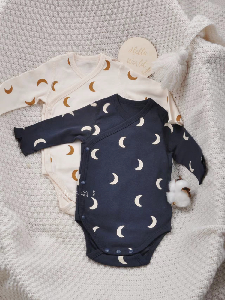 Fish baby baby A pure cotton skeless coat moon long sleeves climb harjacket conglomerate newborn spring and autumn