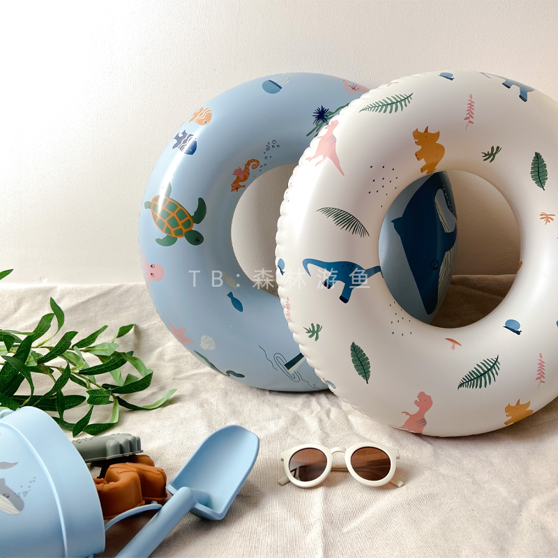 Fish - swimming baby swimming circle inflatable pool baby beach boy and girl beach red 1 year old