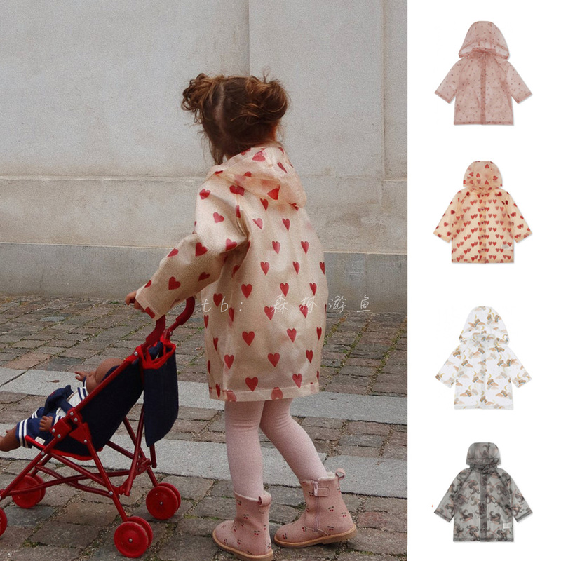 Youyu Danish Style Children's Raincoat for Kindergarten, Long Transparent Lightweight Rain Poncho for Boys and Girls Youyu Danish Style Children's Raincoat for Kindergarten, Long Transparent Lightweight Rain Poncho for Boys and Girls