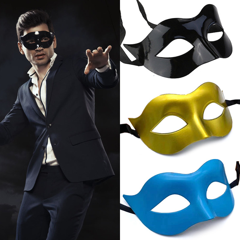 Glamour man mask Halloween Costume Prom Mask Lady Pure Color Minima Half Face Sulow Mask Fake Face