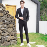 CSO CSO men's spring and autumn casual small suit suit Korean style slim light business trend suit black formal suit