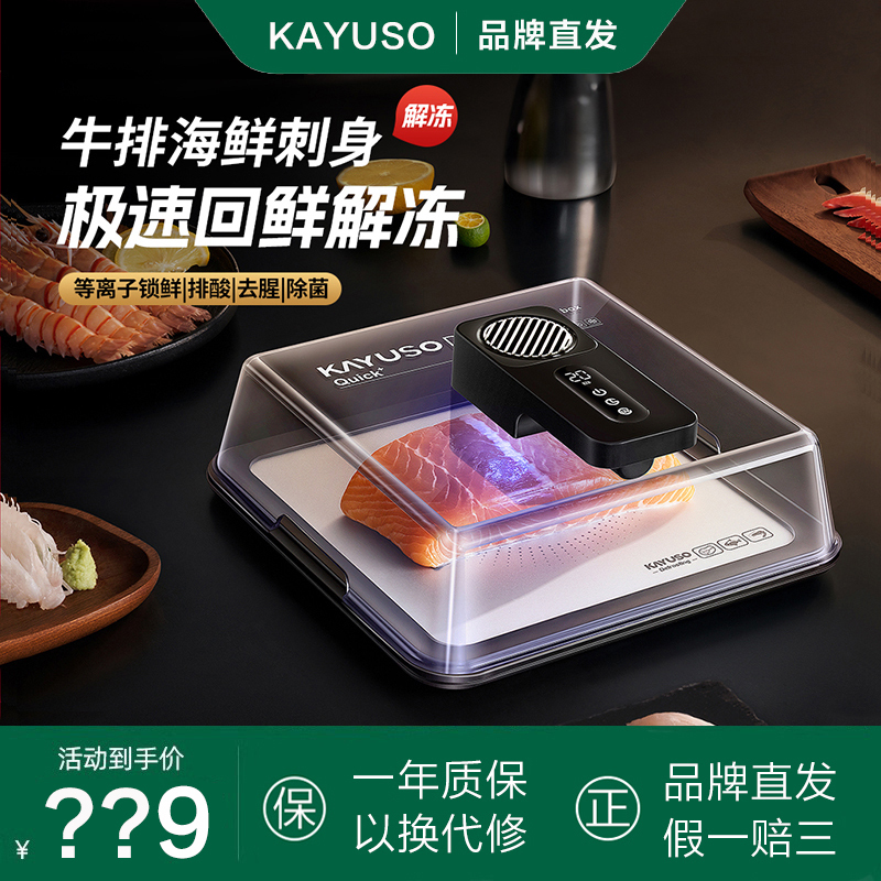 Kayuso Rapid Defrosting Device - Household Kitchen Gadget for Defrosting Frozen Food, Meat, Ice, and Seafood to Remove Odor