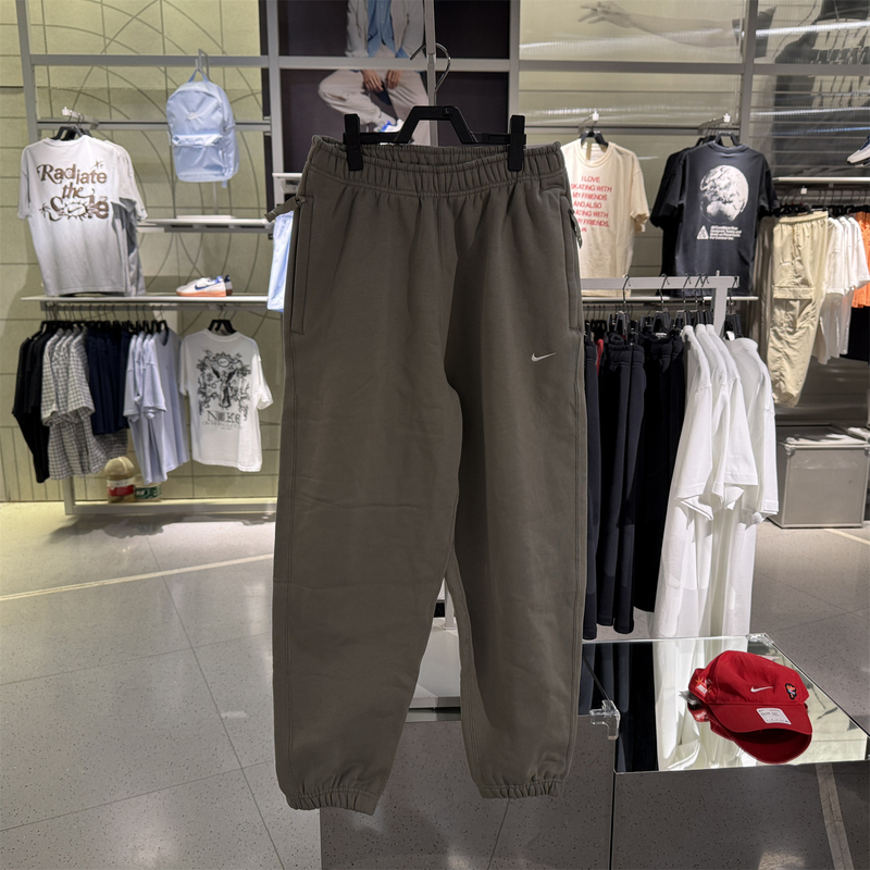 Authentic Nike Men's Small Logo Lab Casual Sports Loose Fit Fleece-Lined Jogger Pants Dx1365