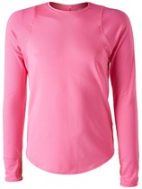 Sea Naughty LUCKY IN LOVE Girl Pink T-shirt Sweathole Sports Blouse Round Collar Children Tennis Long Sleeves