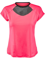 Amoy spot Sofibella Lotus CapSleeve womens sports shirt neon pink tennis short sleeve